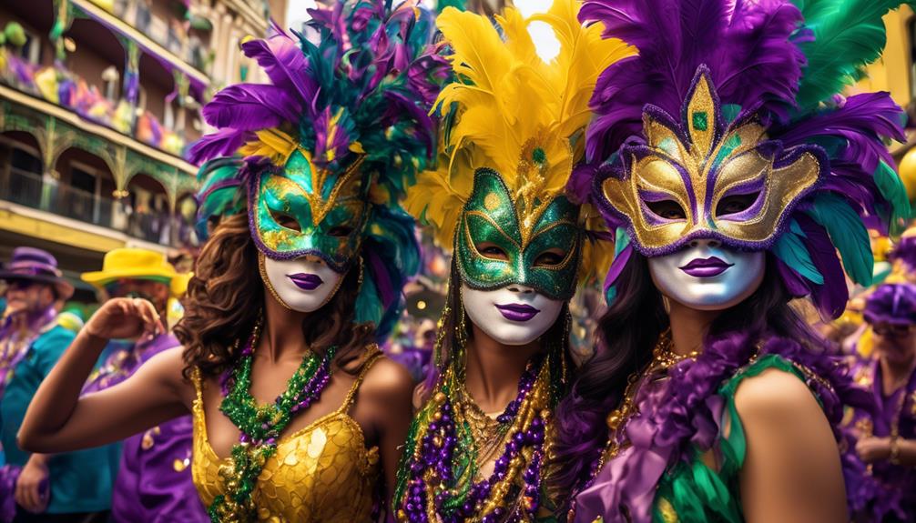 masquerade masks in mardi gras
