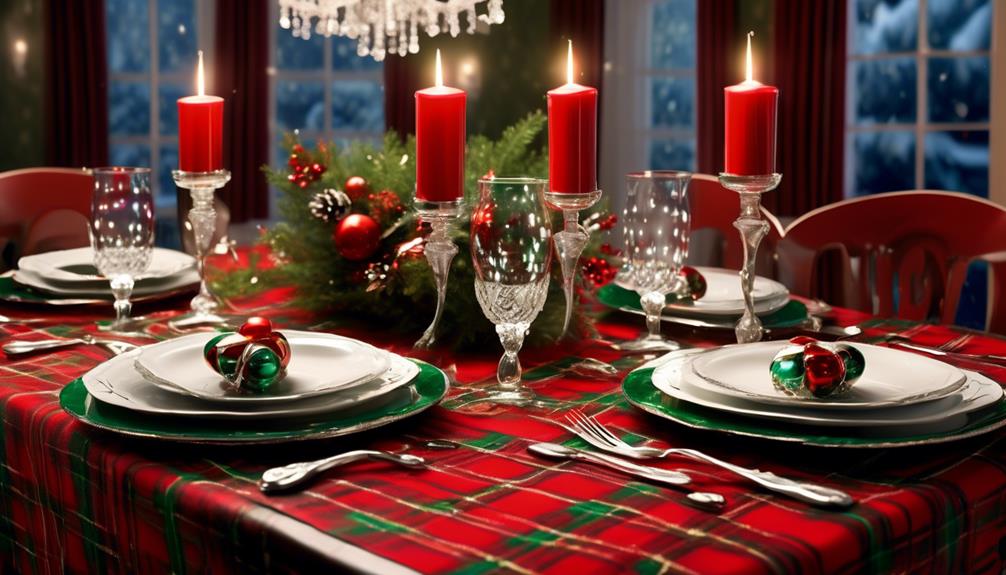 matching tableware and linens