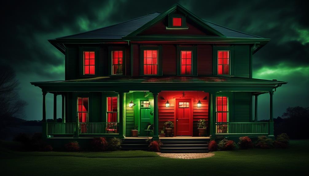 meaning of red and green porch lights