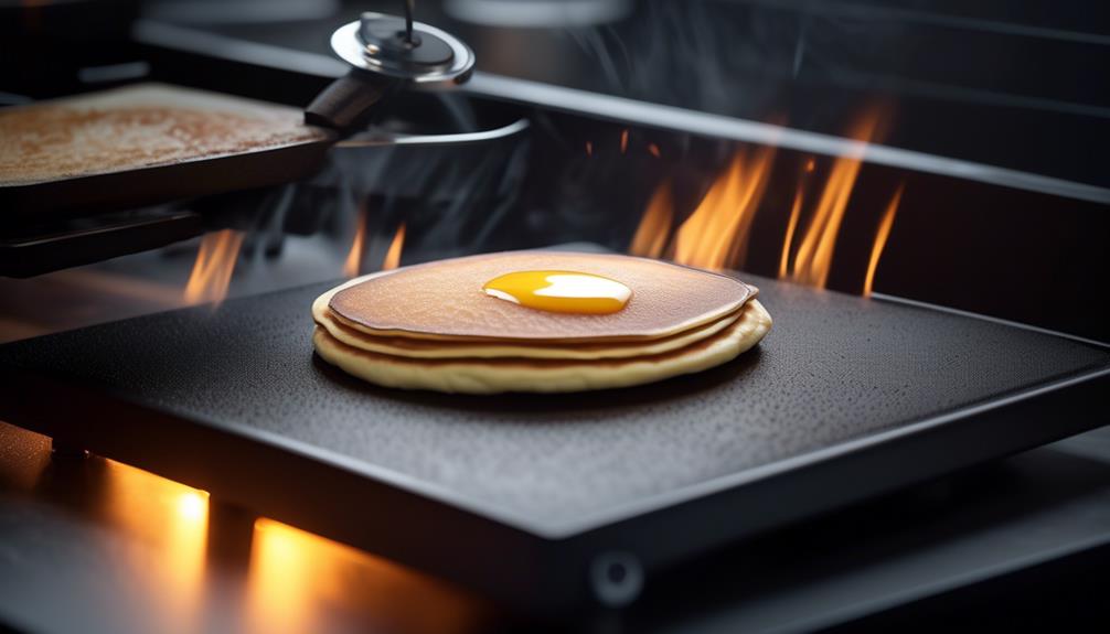 measuring griddle surface temperature