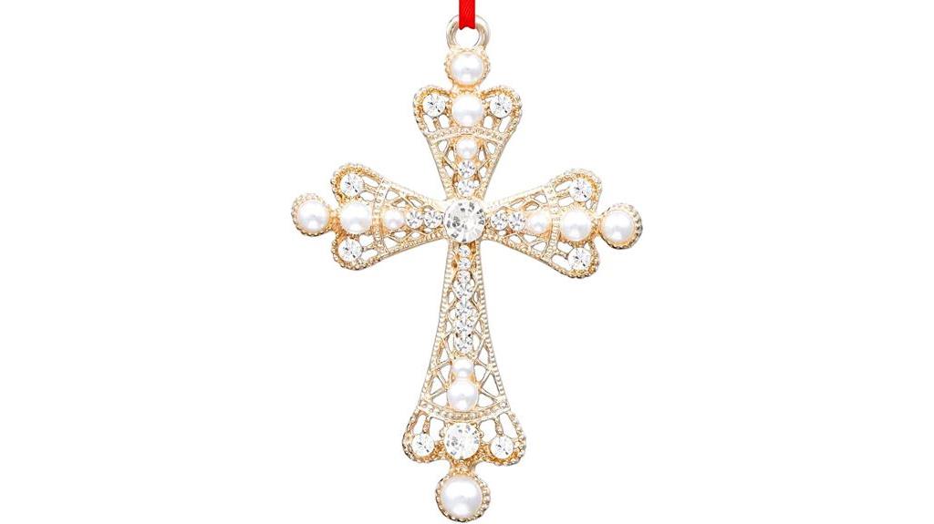 metal christmas cross ornament