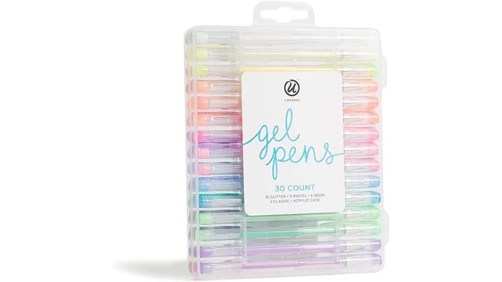 metallic gel pens assorted colors 30 count