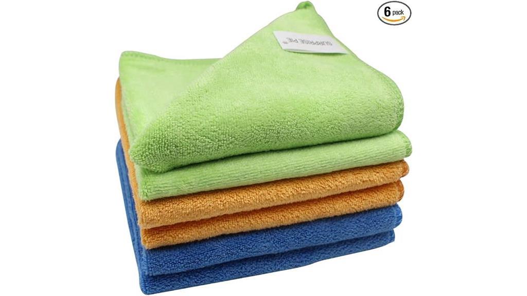 microfiber cleaning cloths surprise pie 6 pack