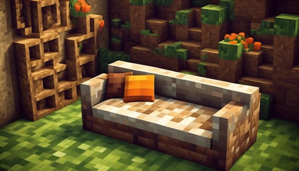 minecraft sofa building guide