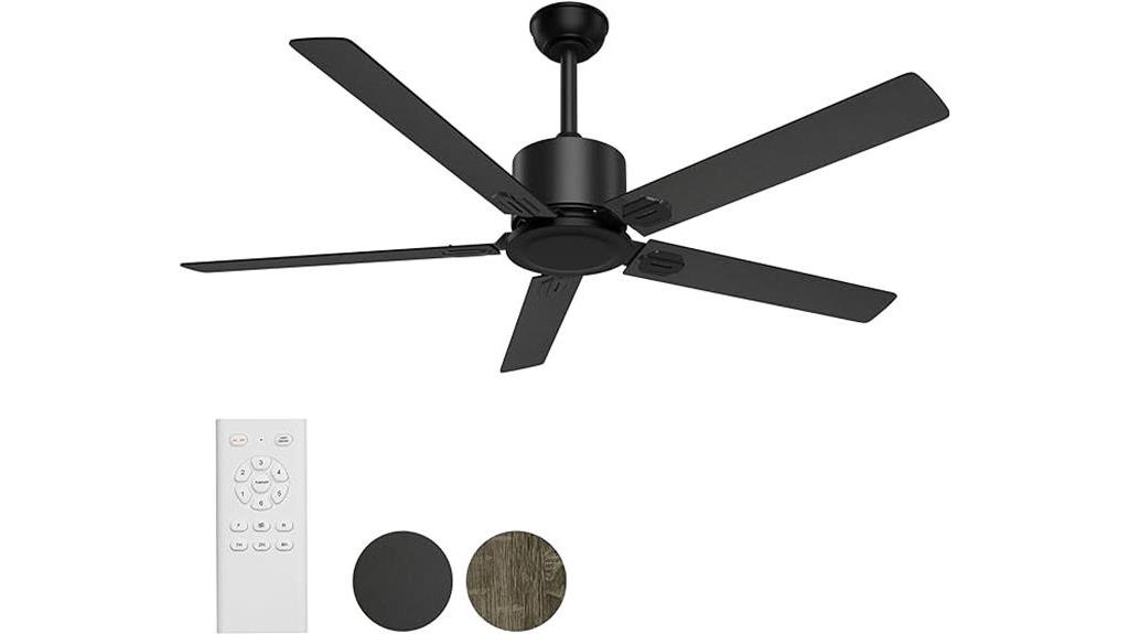 modern black ceiling fan