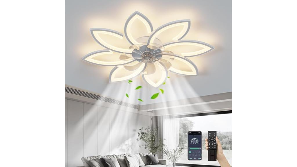 modern ceiling fan with lights and remote control