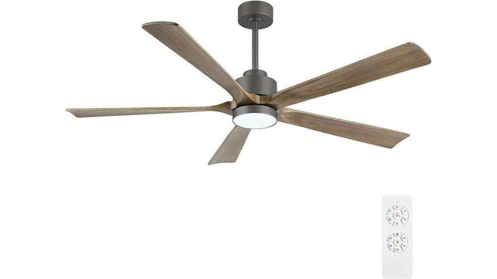 modern ceiling fan with remote control and charcoal finish