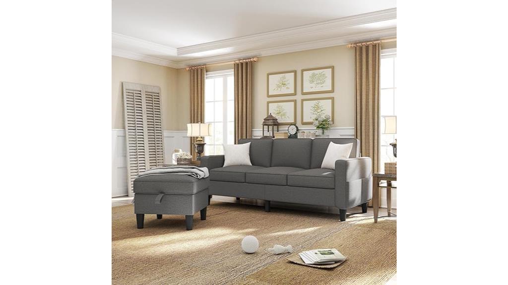modern grey sectional sofa