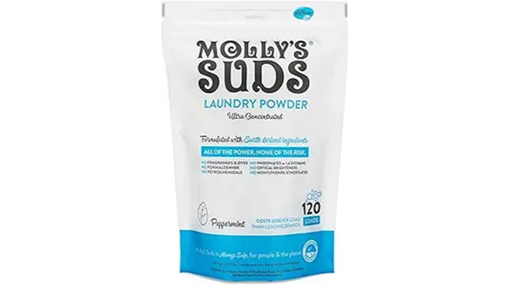 mollys suds peppermint laundry detergent