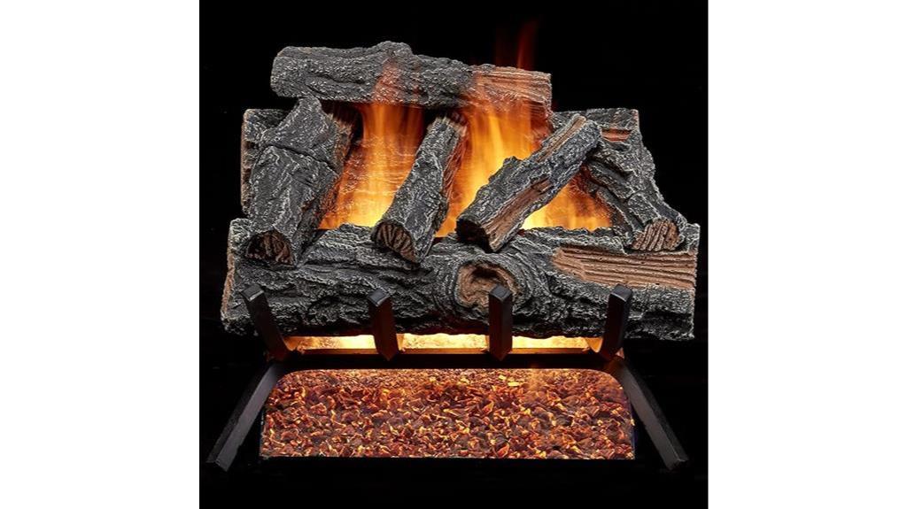 mountain oak gas fireplace