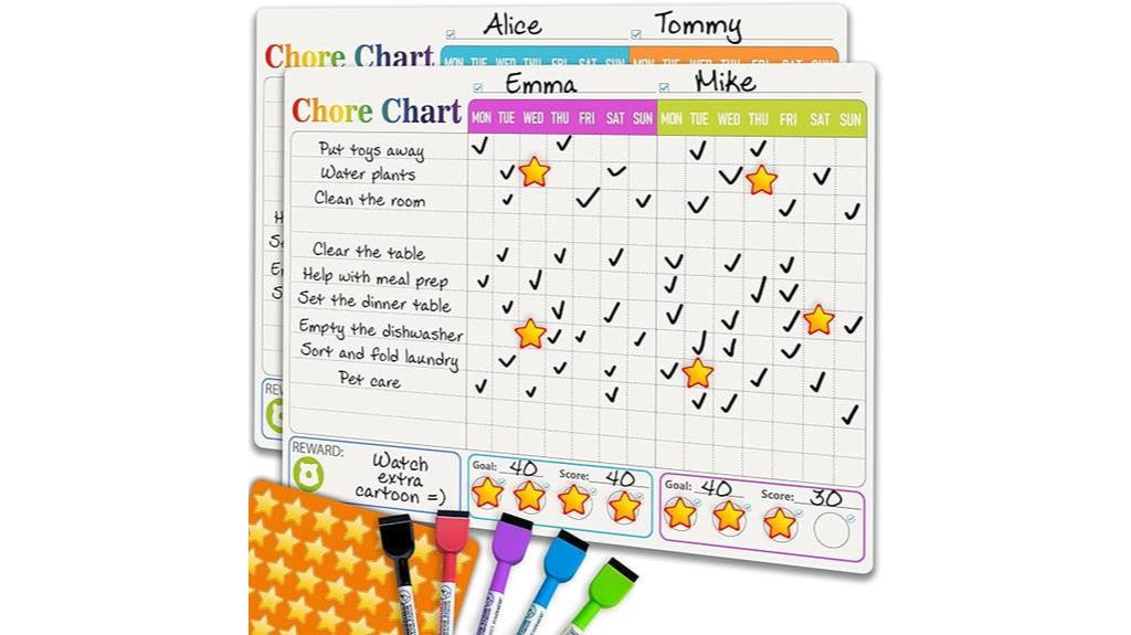 multi child behavior chore chart