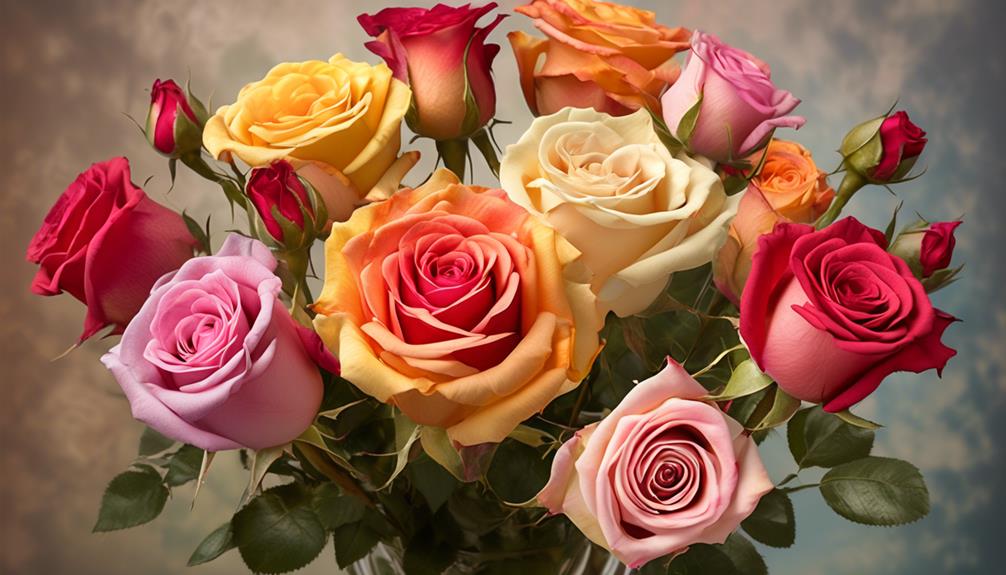 multicolored roses aesthetic significance