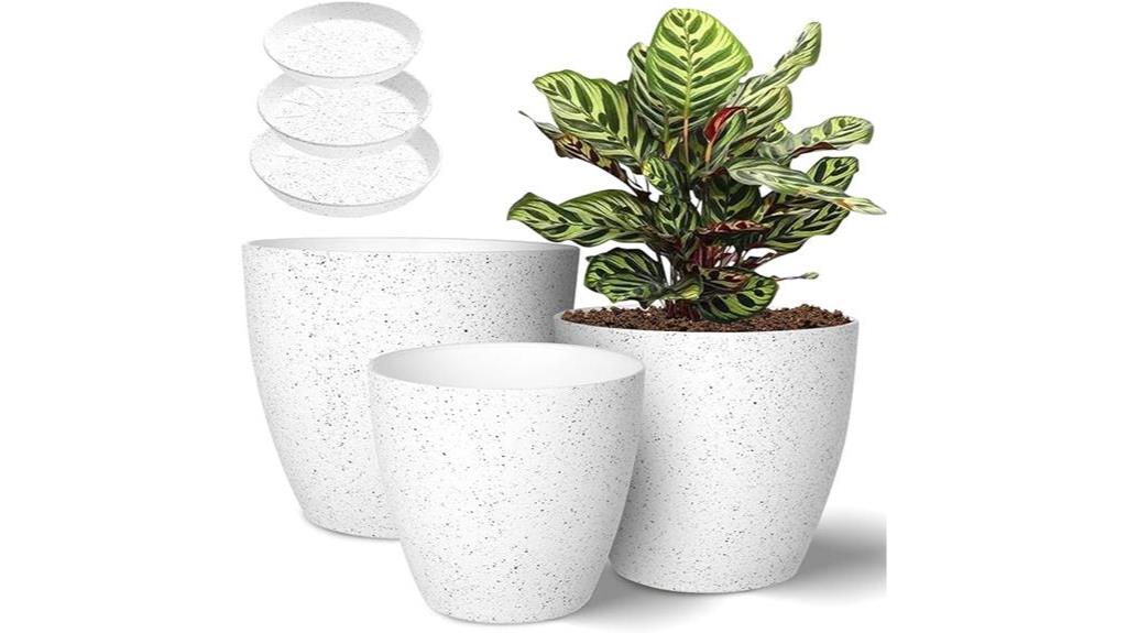 multipurpose flower pots with drainage and tray