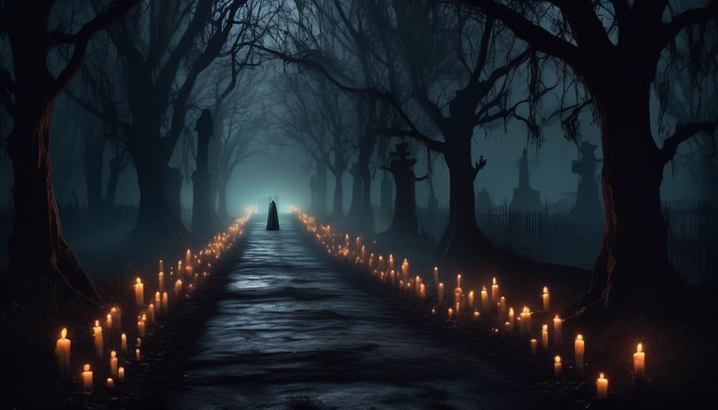 mysterious and eerie walkway