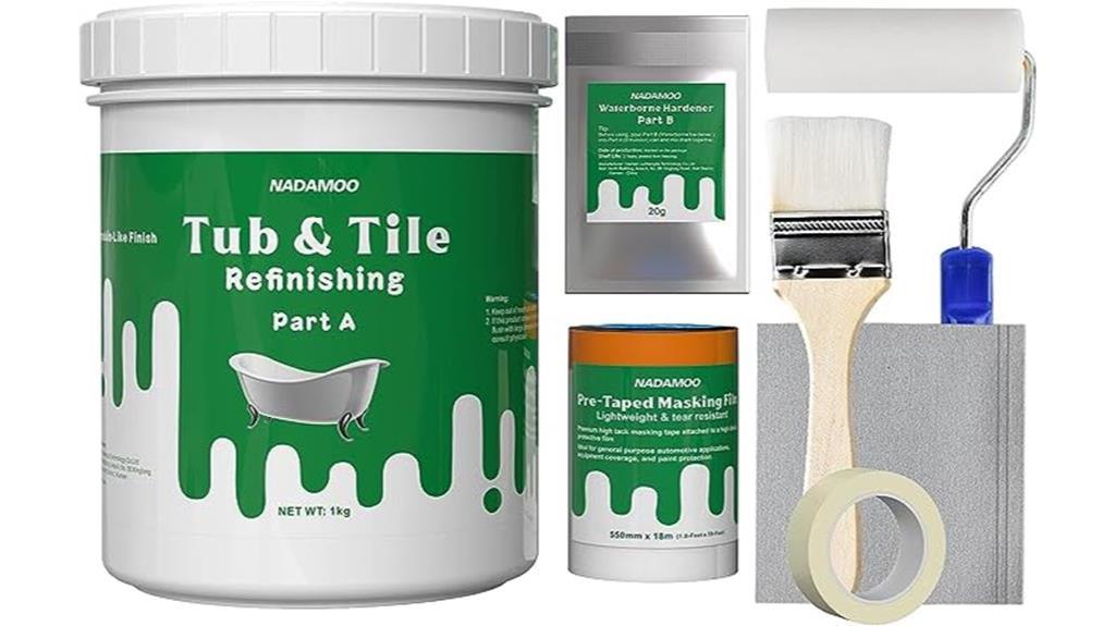 nadamoo tub and tile refinishing kit with tools