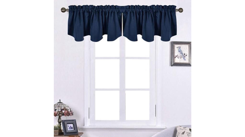 navy blackout curtain tiers