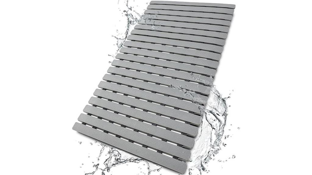 non slip bathtub mat with suction cups and drain holes