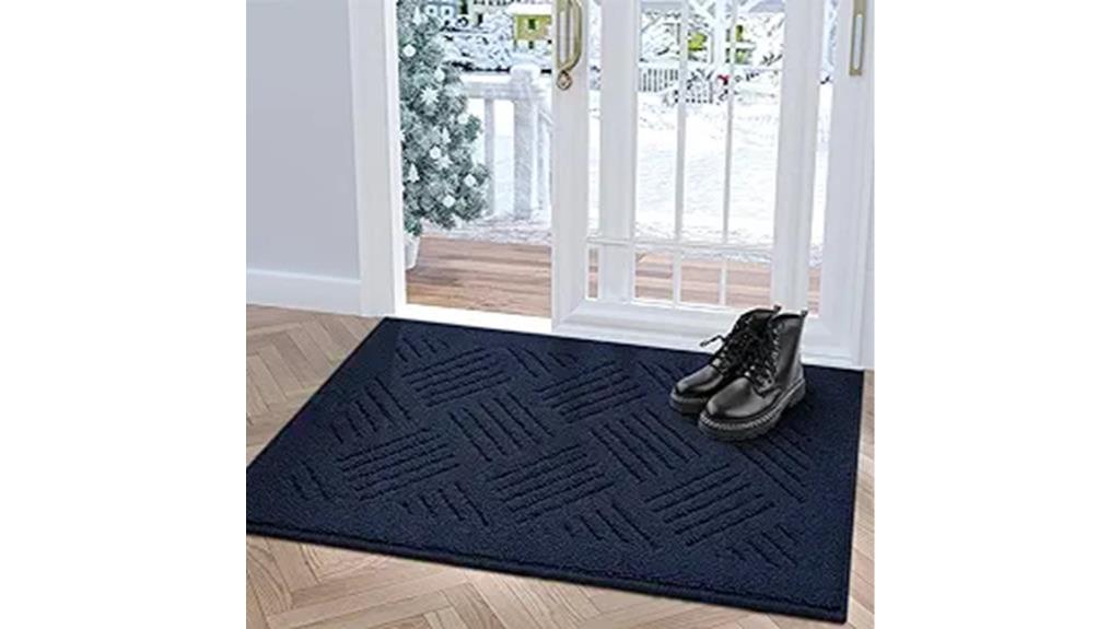 non slip blue indoor doormat
