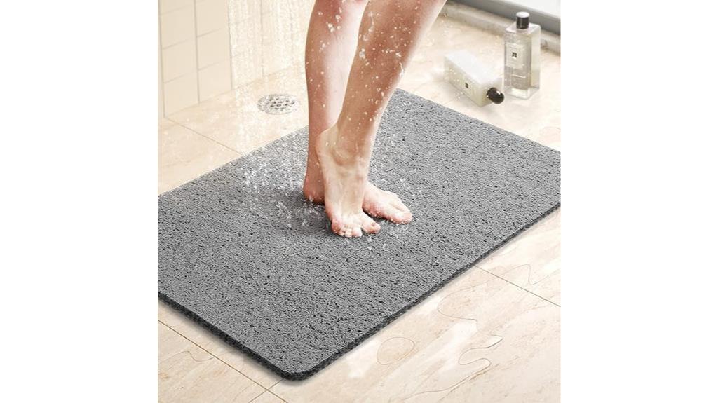non slip shower mat grey 24x16 inch