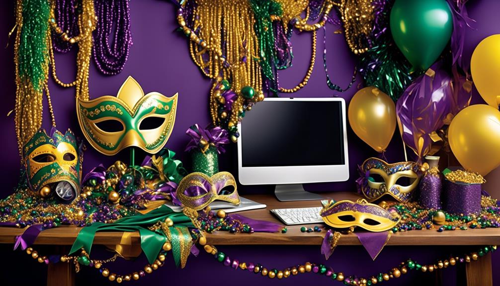 office decorations for mardi gras