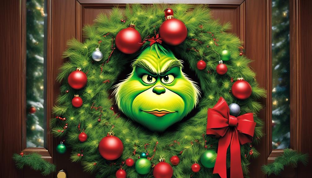 office door grinch wreaths