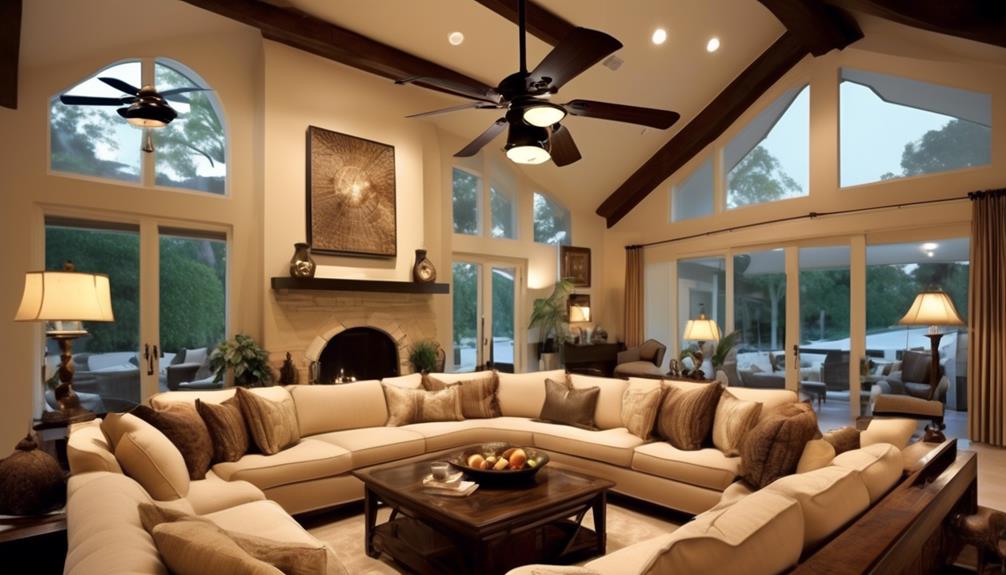 optimal locations for ceiling fans