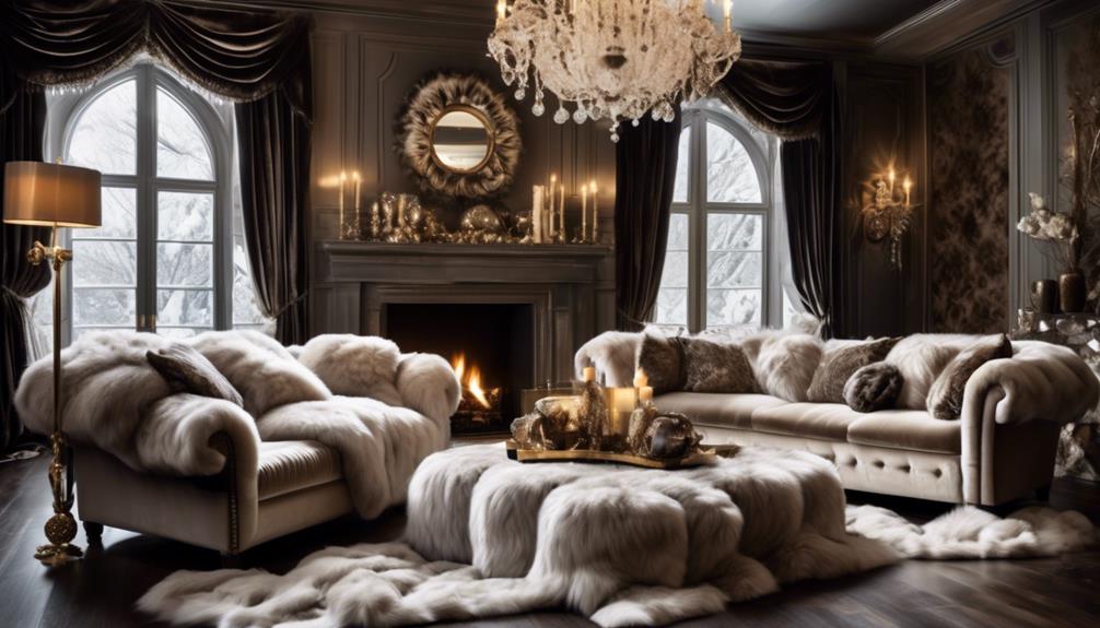 opulent faux fur furnishings