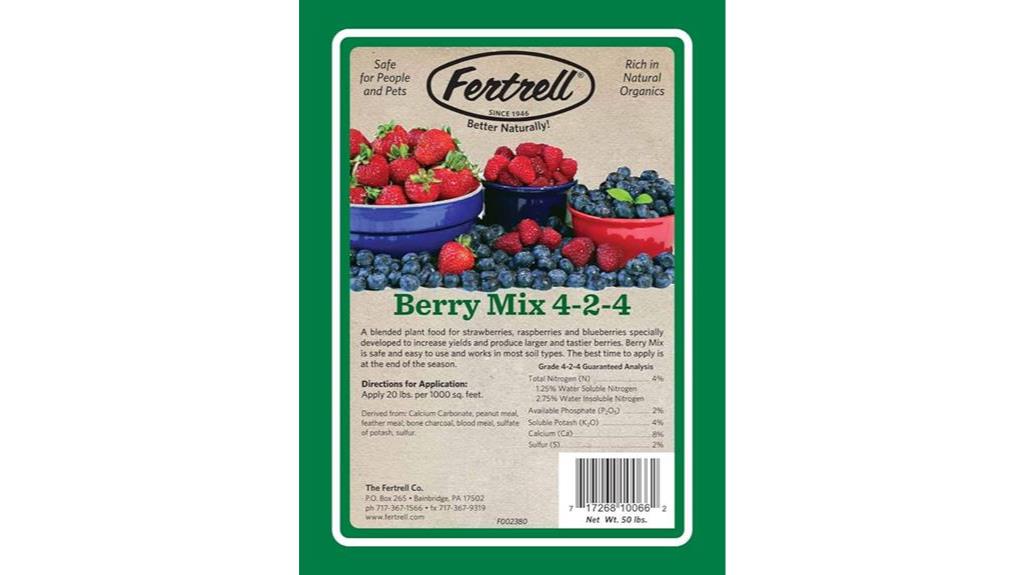 organic berry fertilizer multiple sizes