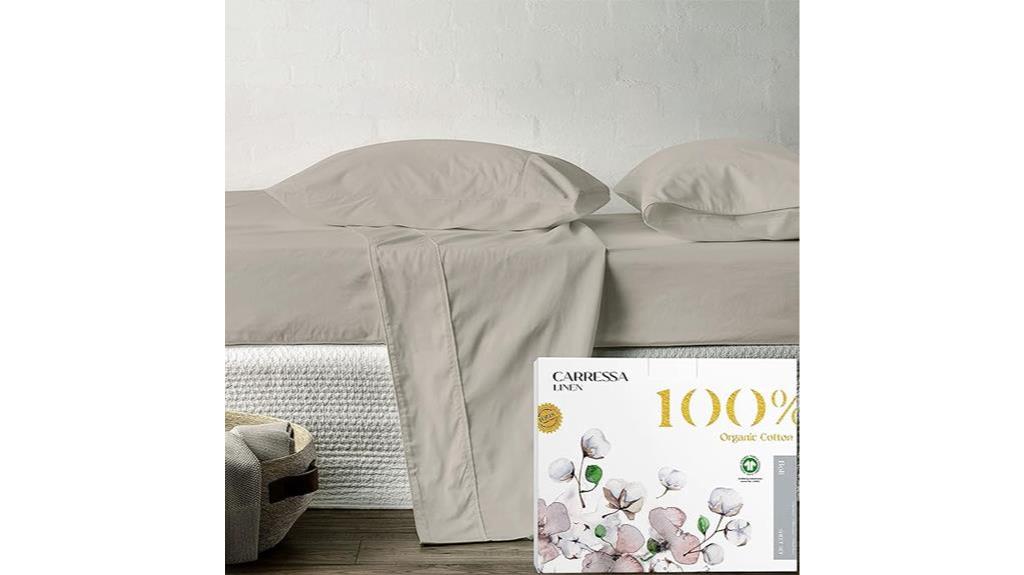 organic cotton sheets taupe
