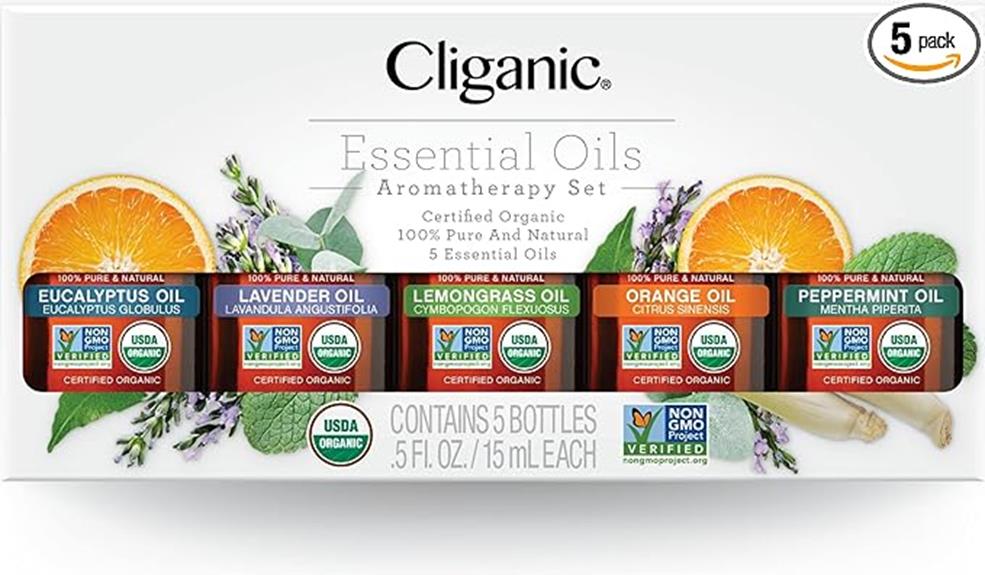 organic essential oils set
