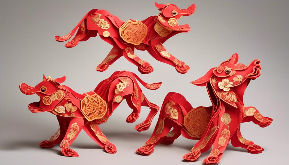 origami animals representing zodiac