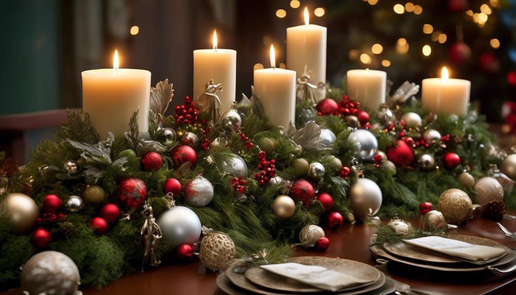 ornament centered table centerpieces