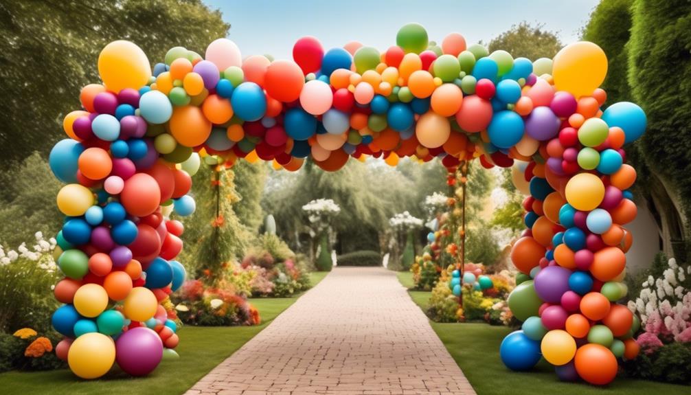 outdoor event balloon garlands
