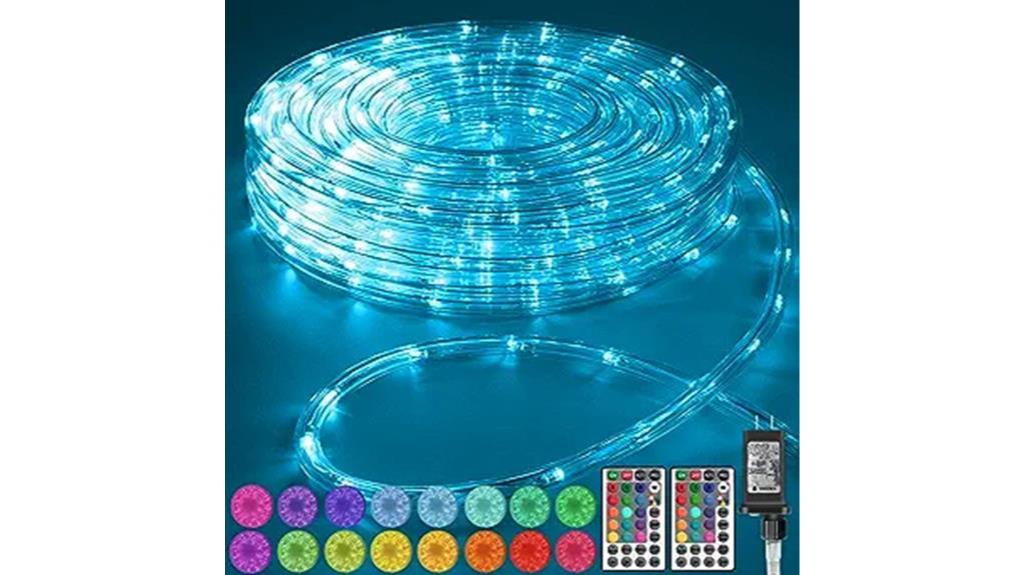 outdoor rgb color changing rope lights