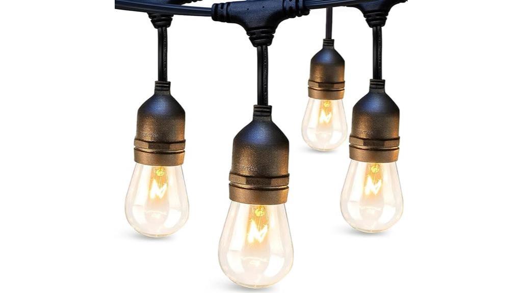outdoor string lights with vintage bulbs