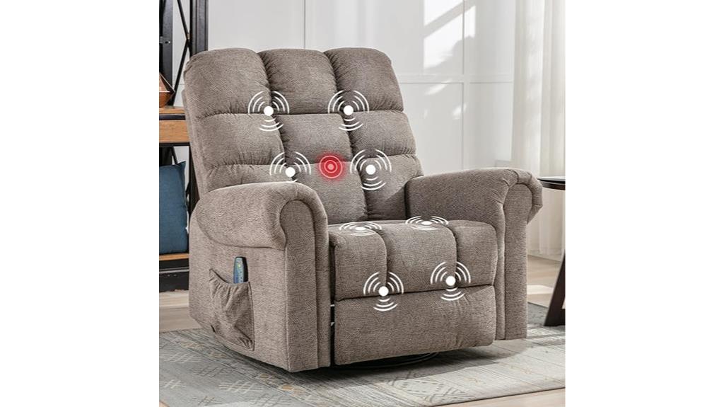 oversized massage recliner with heat