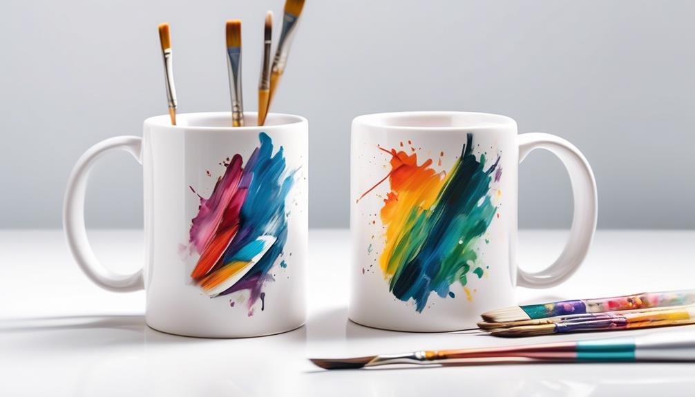 painting coffee mugs tutorial