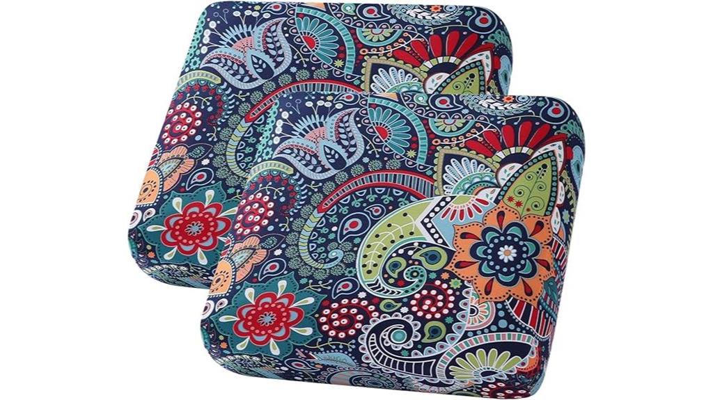 paisley printed couch cushion covers