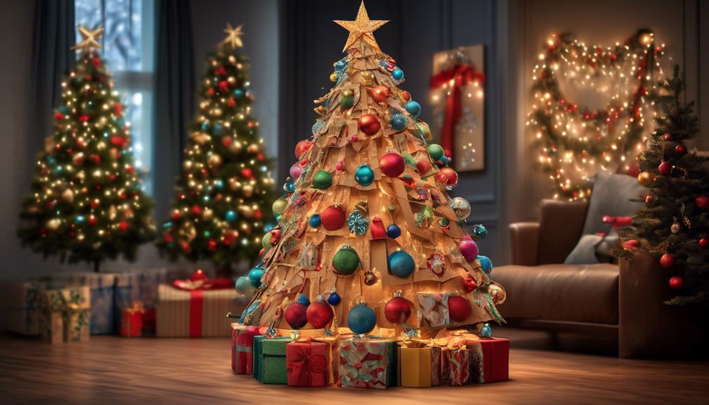 personalized cardboard christmas tree