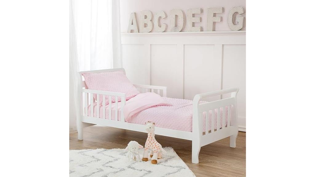 pink toddler bedding set