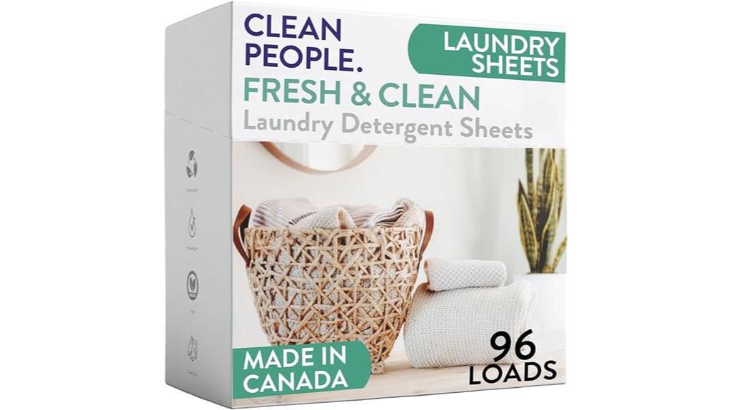 plant based hypoallergenic laundry sheets