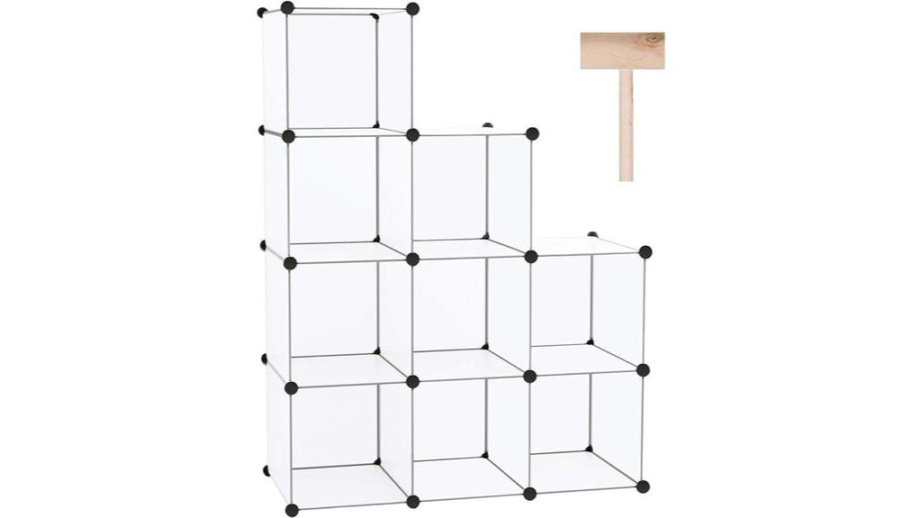 plastic closet organizer with cubes