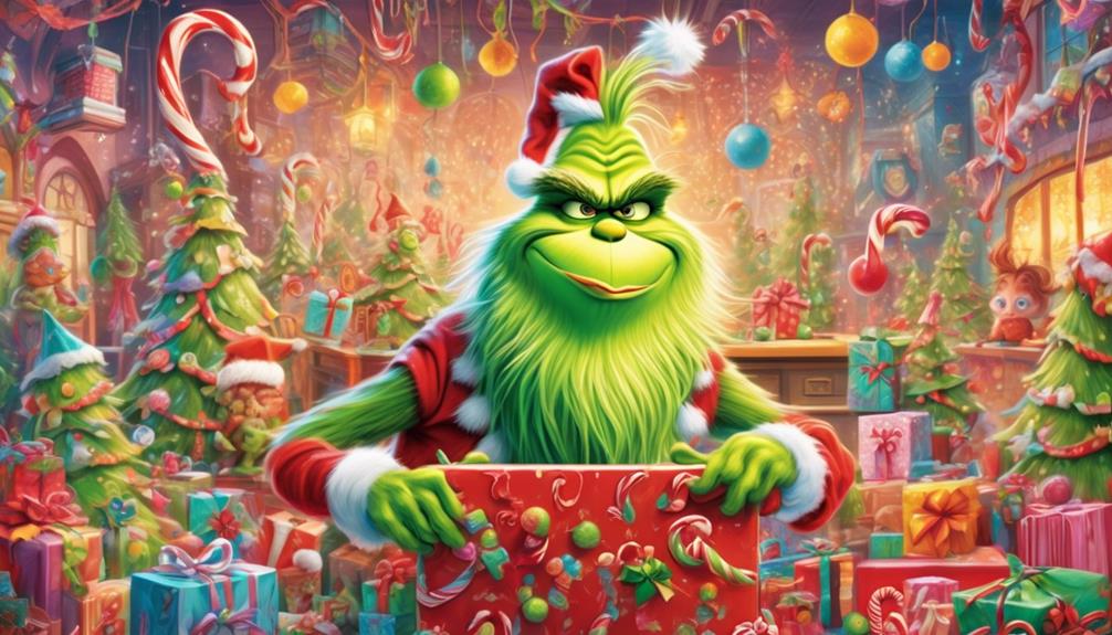 playful grinch themed wall decor