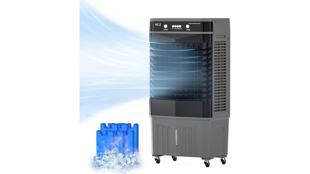 portable air cooler with ice crystals