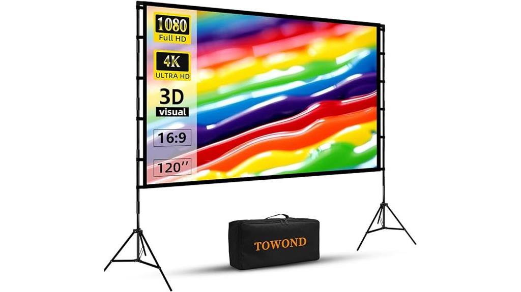 portable projector screen with stand