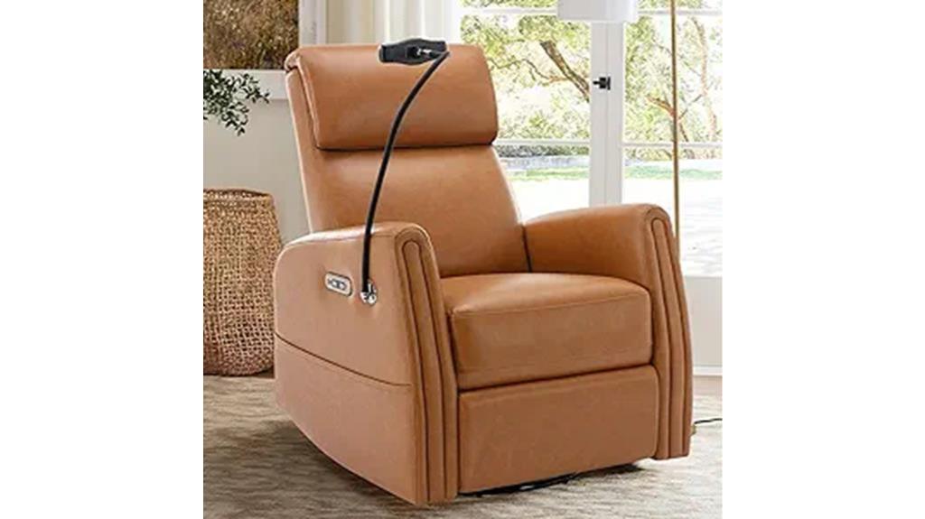 power swivel recliner with mobile and ipad holders 1
