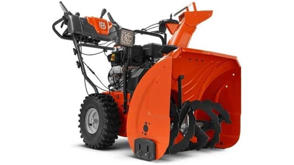 powerful snowblower with 27 inch clearing width
