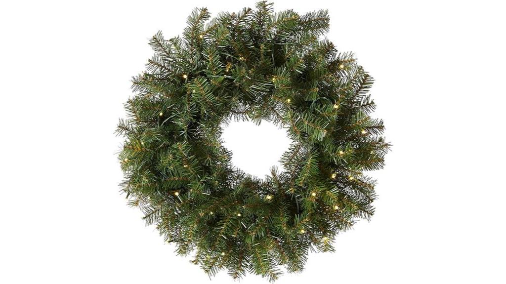 pre lit norwood fir wreath