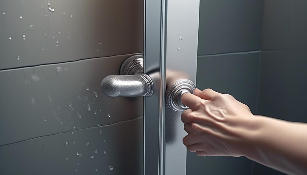 proper shower door handle height