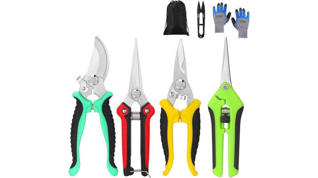 pruning shears set and gloves